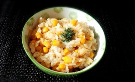 混ぜる！バター醤油とうもろこしご飯♬