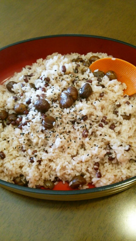 簡単！栗＊赤飯♪炊飯器＆圧力鍋