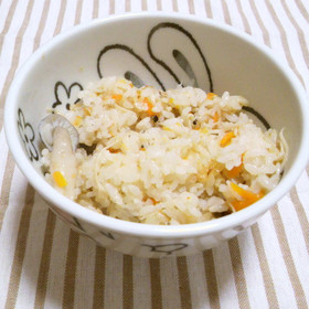 人参ときのこの炊き込みご飯
