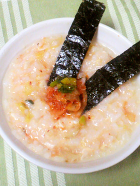 キムチと味噌のお粥さん☆