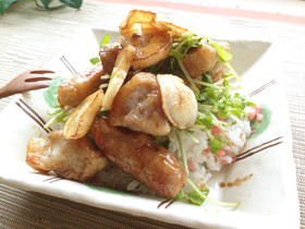 簡単！カラフルご飯✿バルサミコ酢ポーク丼