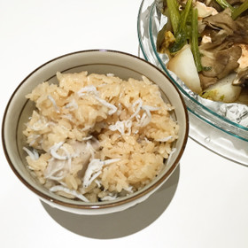 里芋とシラスの炊き込みごはん