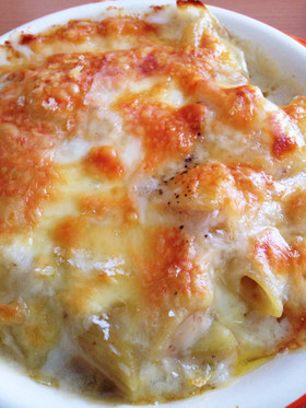簡単♪ ポテトとエビとマカロニグラタン