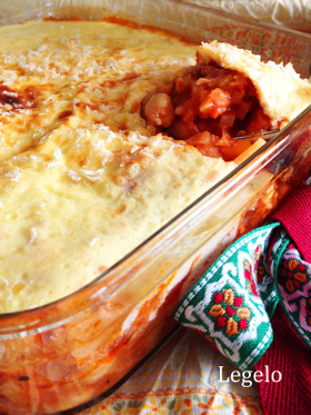  ヨーグルト卵のソースでヘルシーグラタン