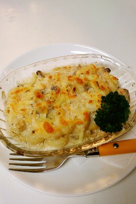 簡単！鶏としめじの和風マカロニグラタン