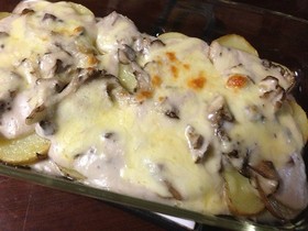 缶詰で簡単☆ポテトのクリームグラタン