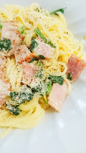 ✿ほうれん草とベーコンのクリームパスタ✿