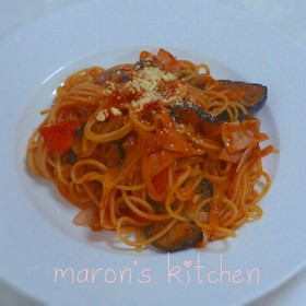 なすの☆トマトスパゲッティ♪