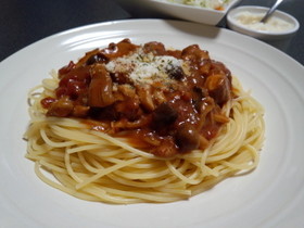 ルーで作るトマトなカレーパスタ