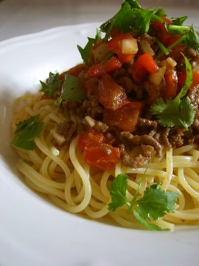 ひき肉のスパゲティー＊メキシカン風味