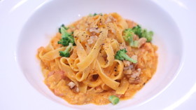 美肌☆にんじんと豆乳のタリアテッレ