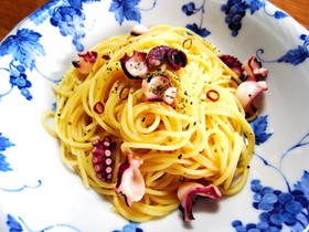 タコのペペロンチーノ