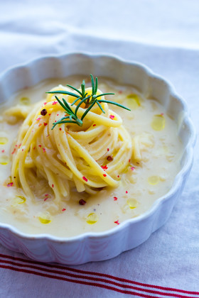 ジャガイモのポータジュスープパスタ