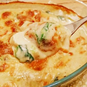 簡単☆豆腐とほうれん草の和風グラタン