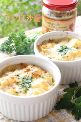 じゃがいも＆玉ねぎ✿マスタードマヨ焼き✿