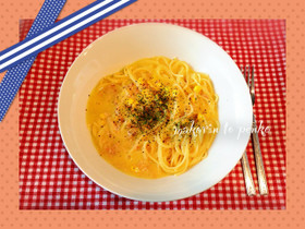 超簡単！コーンスープの素でクリームパスタ