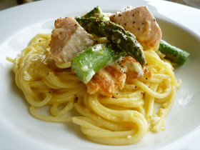 春カルボナーラ★牛乳+全卵＋味噌[簡単]