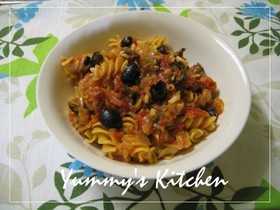 お好みの具で♪　プッタネスカ　パスタ