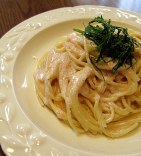 サワークリームで♡明太子クリームパスタ