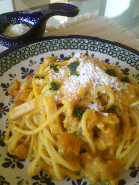 かぼちゃのチーズクリームパスタ～☆