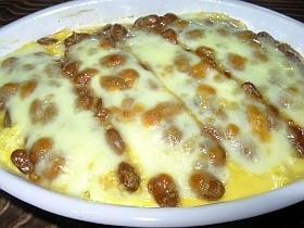 熱々ふわふわ♪豆腐＆卵の納豆グラタン