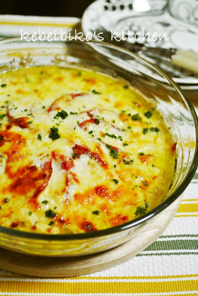 豆腐のホワイトソースde茄子グラタン