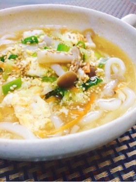【15分】夜食♡野菜と卵のあんかけうどん
