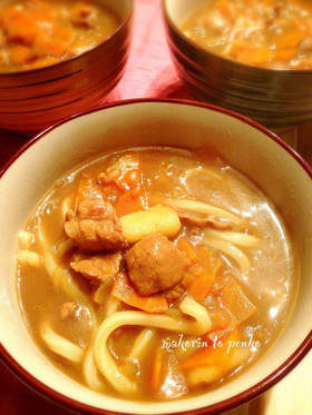 残ったカレーで！簡単カレーうどん