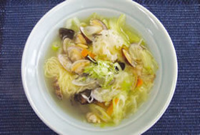 あさりとキャベツの塩らーめん