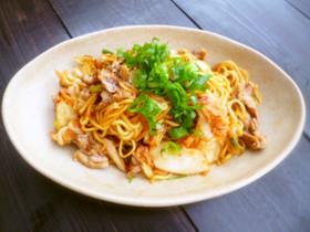 豚キムチ焼きそば♪