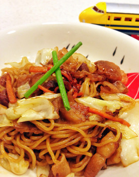 我が家のソース焼きそば☆