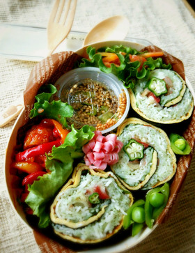 ✴︎流し素麺ならぬ、巻き素麺弁当✴︎