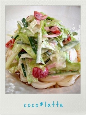 夏の定番♪わが家のサラダうどん