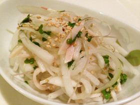 大根とハムの中華風サラダ