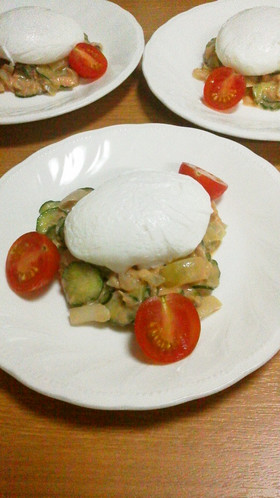 ポーチドエッグサラダ