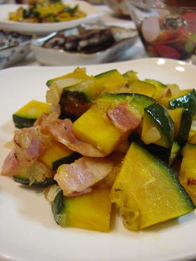 ガーリック風味＊かぼちゃベーコン