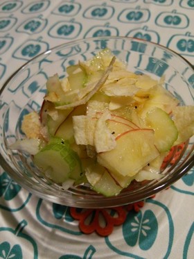 簡単！ポテチ×セロリ×林檎サラダ♪