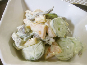 簡単、干し柿のサラダ