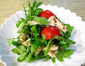 クレソンとささ身のレモンマスタードサラダ