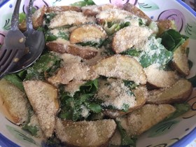 マヨ無し！カリカリポテトのシーザーサラダ