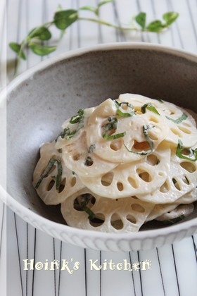 大葉の香り♪れんこんサラダ