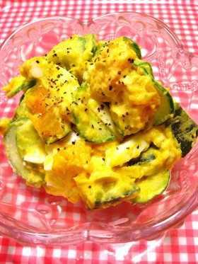✿レンジで簡単♡かぼちゃ卵サラダ✿
