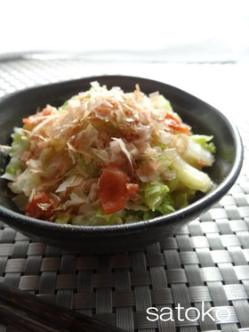 ビニール袋でもみもみ♪簡単白菜梅サラダ☆