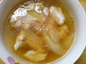 鶏ささみ 長ネギの 簡単 中華スープ！ 