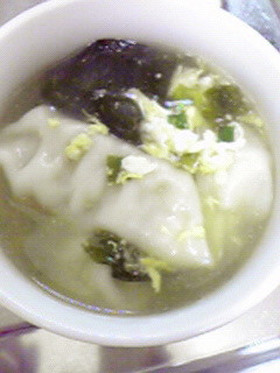 美味しい☆水餃子のかきたま汁♪