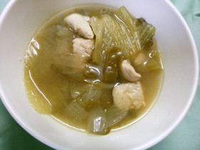 ランチにも 鶏肉 チンゲン菜の 塩スープ