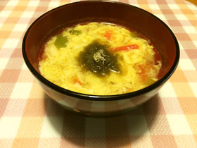 トマトと卵の味噌汁♪