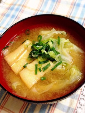 ☆白菜と油揚げの味噌汁☆