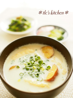 お気に入り♡さつまいもの生姜豆乳味噌汁