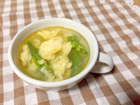 ５分で速攻！スナップえんどうのスープ♪